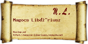 Magocs Libériusz névjegykártya